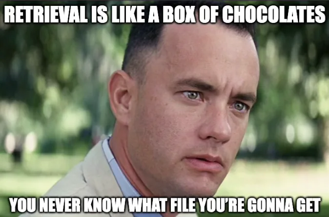 File retrieval benchmark overview